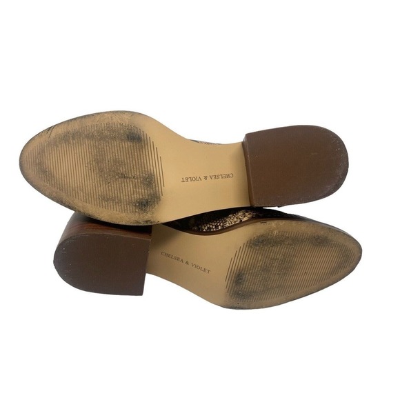 CHELSEA & VIOLET Women’s Snake Print Lucy Boots Size 8M - Picture 5 of 6